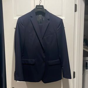 Mens Banana Republic Navy Wool Slim Fit Suit 40s